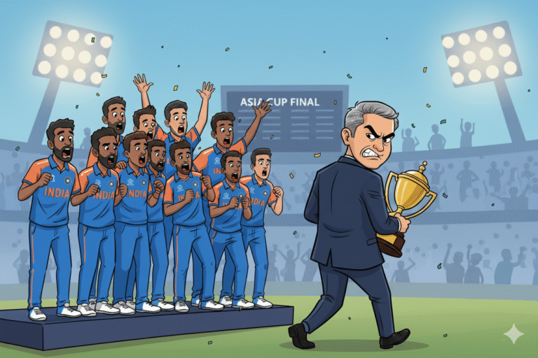 PCB Chief Mohsin Naqvi’s Walkout with Trophy After India crushes Pak in Finals