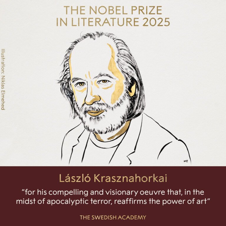 László Krasznahorkai Wins 2025 Nobel Prize in Literature for Visionary and Apocalyptic Storytelling
